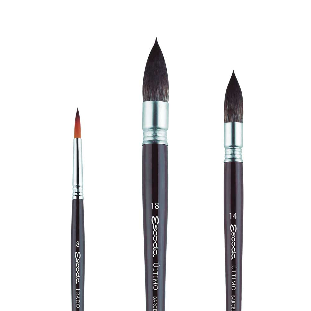 Set de 3 pinceles Escoda acuarela Alvaro Castagnet