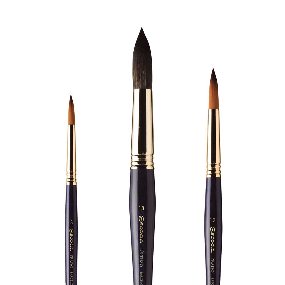 Set de 3 pinceles Escoda acuarela David Taylor