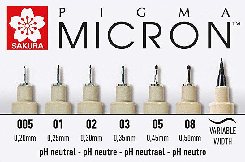 Rotuladores Sakura rotulador calibrado Pigma Micron