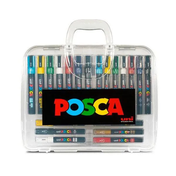 Rotuladores Posca maleta de plástico