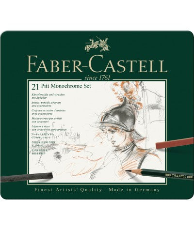 Lápices de dibujo Faber Pitt Monochrome 21 piezas Faber-Castell