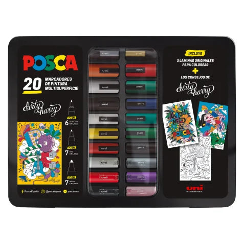 Rotuladores colores Posca - Caja de 20