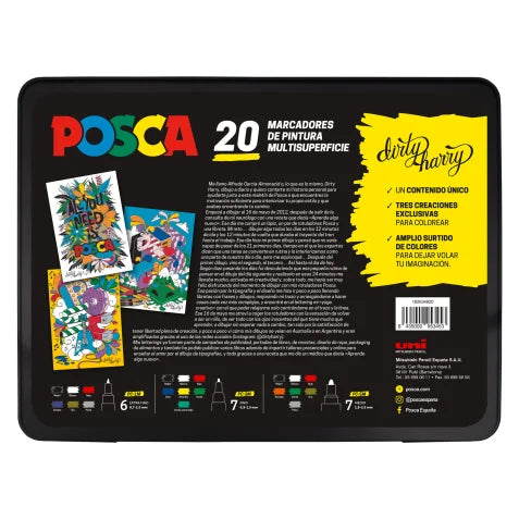 Rotuladores colores Posca - Caja de 20