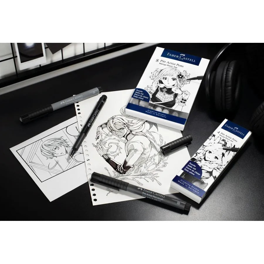Rotuladores Pitt Artist Pen, Manga Black